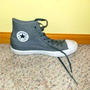 Converse Sz 10.5 Men's All Star Chuck Taylor II Lunarlon Gray High Top Sneakers